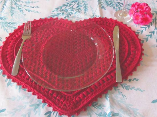 Picture of Crochet Heart Table Placemat